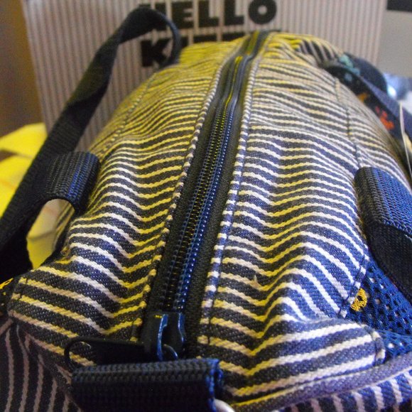 Denim Duffle Shoulder Bag Sriped - Picture 6 of 7